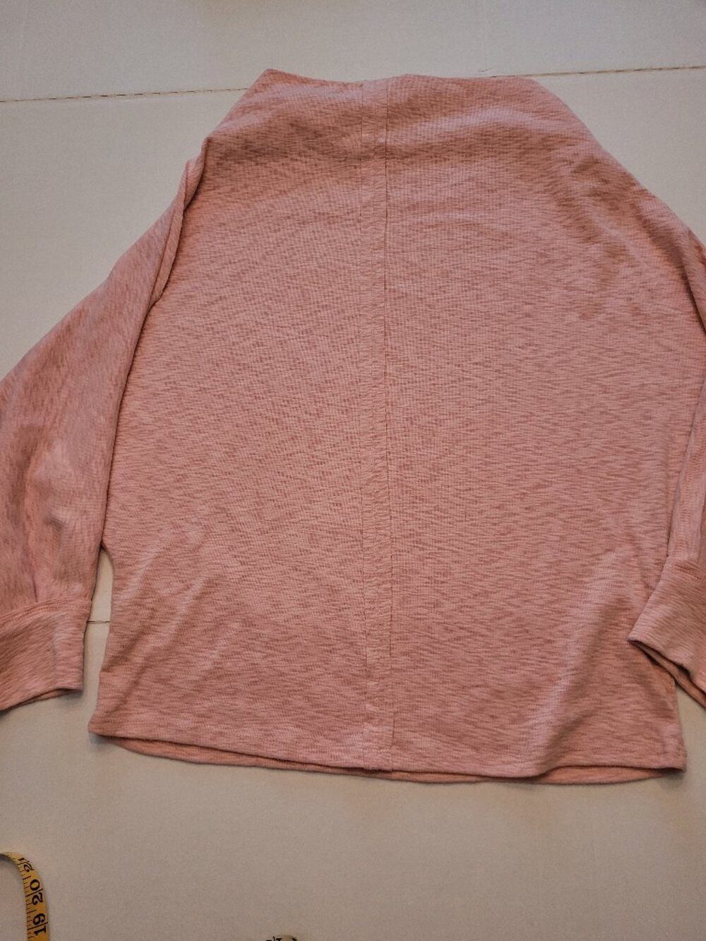 umgee USA Dolman Sleeve, SZ L, Peachy Pink , Long Sleeves, Loose Neckline Top